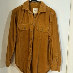 Brown/Mustard Corduroy Button-Up Jacket, Billabong size Medium